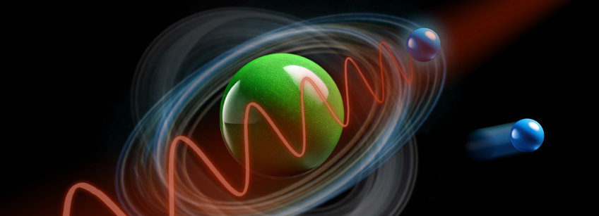 Attosecond Atomic and Solid-State Physics – Theory Image of an electron and a laser wave passing through each other